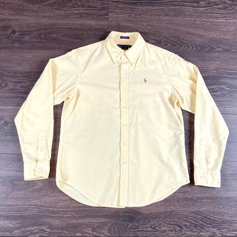 Ralph Lauren Button Down Long Sleeve Shirt Size 10 boys